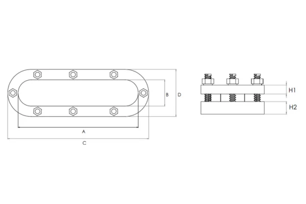 Mirillas ovaladas diseñadas para el monitoreo de procesos químicos en tanques industriales