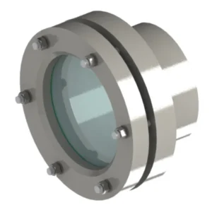 Weld Neck Sight Glass Iniflu for Industrial Applications - Front View