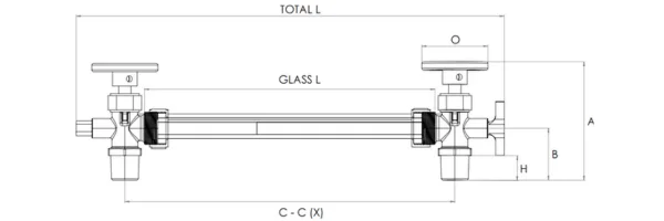 Stainless Steel Level Gauge Valves Iniflu - Industrial Fluid Monitoring